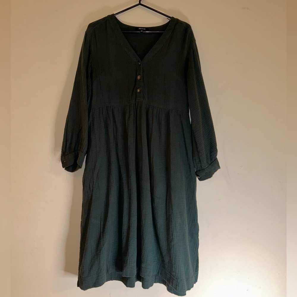 Green Madewell Dress with Pockets!